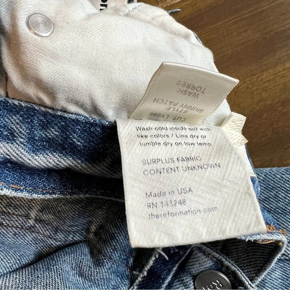 Reformation High Waisted Skinny Patch Distressed Jeans - Picture 12 of 12